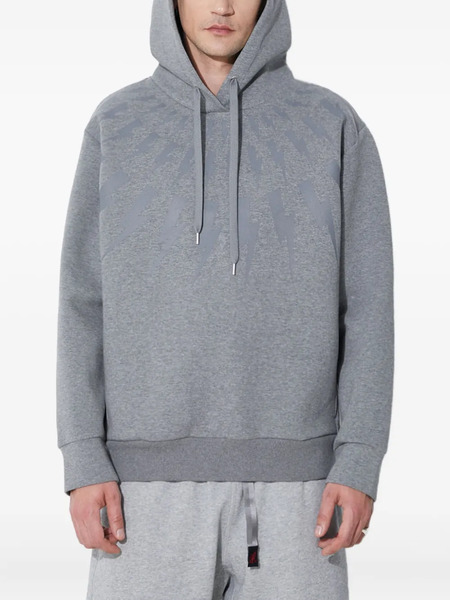  Neil Barrett Lightning Bolt Paterned Hoodie - Grey 