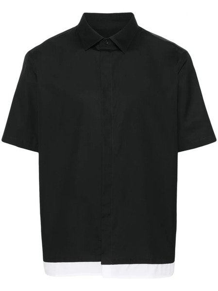  Neil Barrett Loose Double Cotton Shirt - Black 