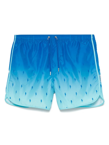  Neil Barrett Micro Bolts Swim Shorts - Blue 