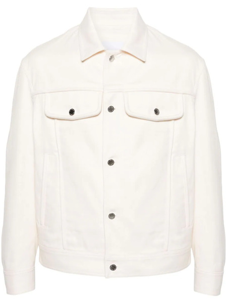  Neil Barrett Panelled Twill Shirt Jacket - White 