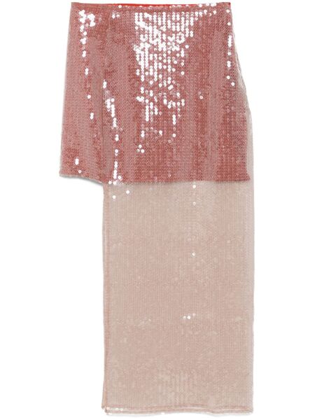  Nensi Dojaka Asymmetric Midi Skirt - Brown 