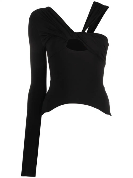  Nensi Dojaka One-shoulder Asymmetric Top - Black 