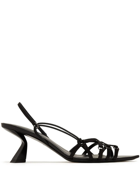  Nensi Dojaka Slingback Leather Sandals - Black 