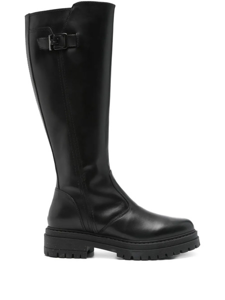  Nero Giardini 40mm Buckle-detail Leather Boots - Black 