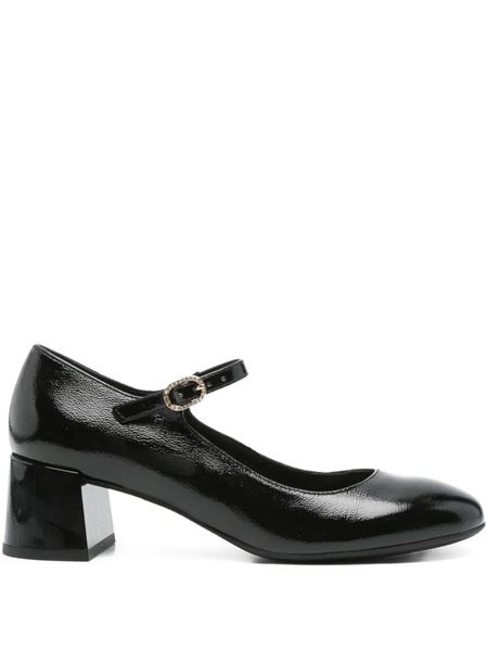  Nero Giardini 50mm Buckle-strap Block-heel Pumps - Black 