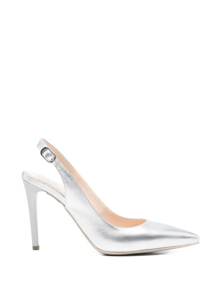  Nero Giardini Slingback Pointed Pumps - Silver 