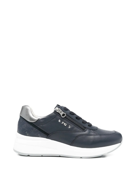  Nero Giardini Zip-detail Leather Sneakers - Blue 