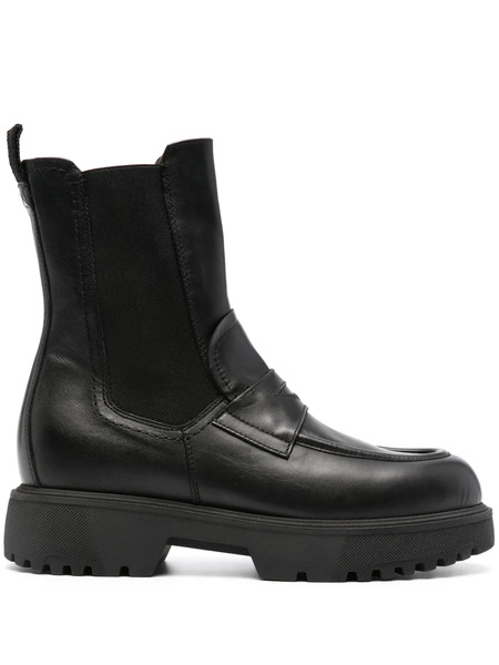  Nerogiardini Calf-length Leather Boots - Black 