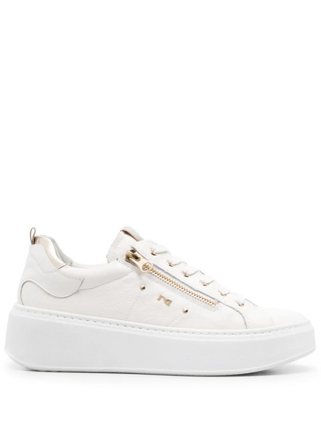  Nerogiardini Leather Low-top Sneakers - White 