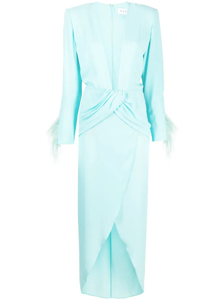  Nervi Ada Plunge-neck Gown - Blue 