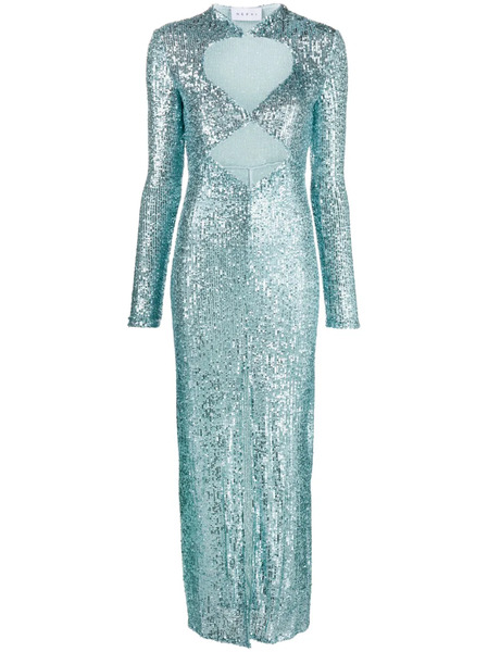  Nervi Sequin-embellished Cut-out Dress - Blue 
