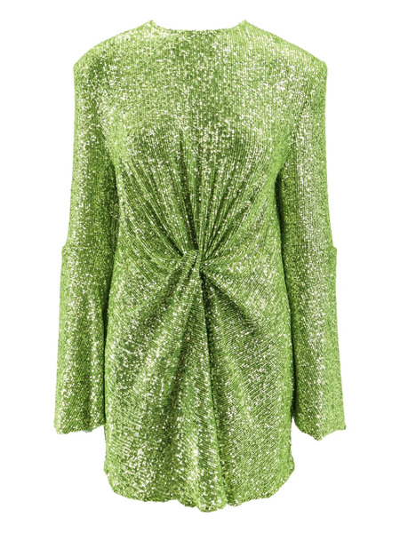  Nervi Sequin-embellished Knot-detail Dress - Green 