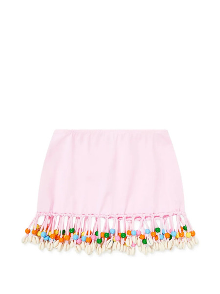  Nessi Byrd Kids Beaded-hem Shell Skirt - Pink 