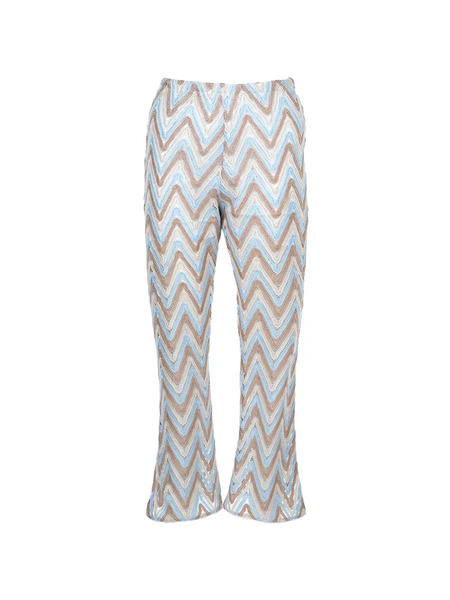  Nessi Byrd Kids Coco Chevron Trousers - Neutrals 
