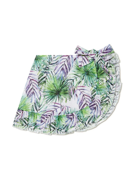  Nessi Byrd Kids Janet Leaf-print Skirt - Green 