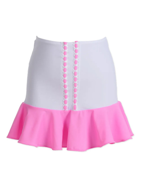  Nessi Byrd Kids Ruffle-hem Skirt - White 