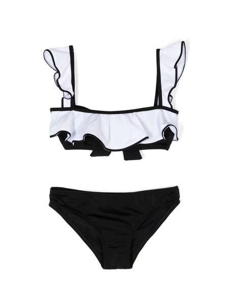  Nessi Byrd Kids Ruffled Bikini Set - Black 
