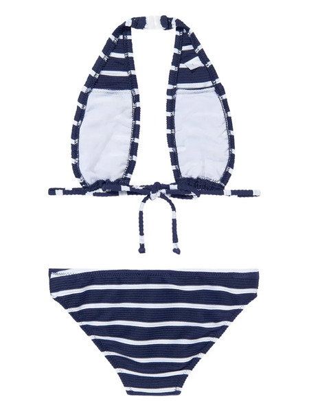  Nessi Byrd Kids Striped Halter-neck Bikini - Blue 