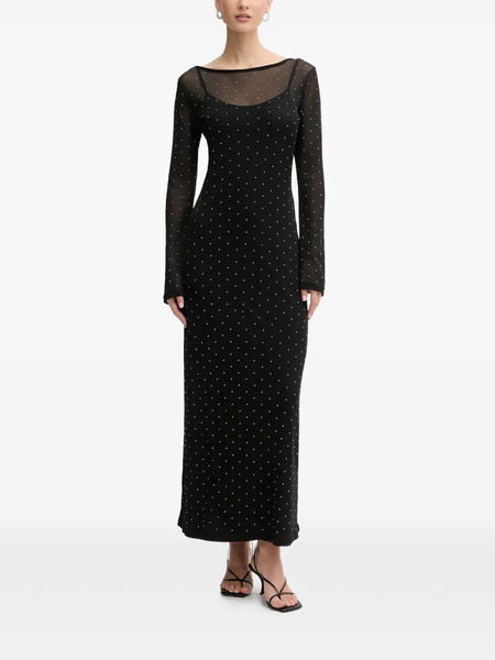  Never Fully Dressed Bell-sleeve Maxi Dress - Black 