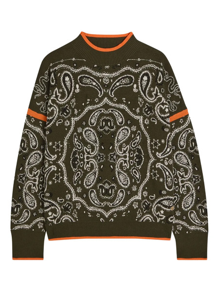  Never Fully Dressed Dana Paisley Sweater - Green 