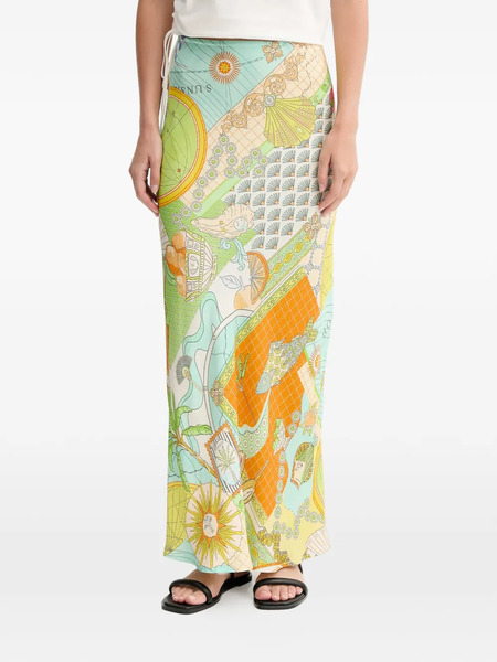  Never Fully Dressed Patterned Long Skirt - Neutrals 