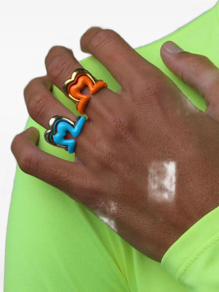  Nevernot 14kt Gold Enamel Heart Ring 