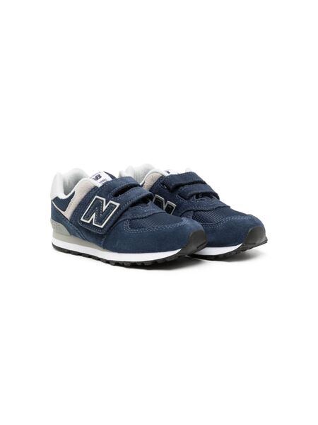  New Balance Kids Logo-patch Sneakers - Blue 