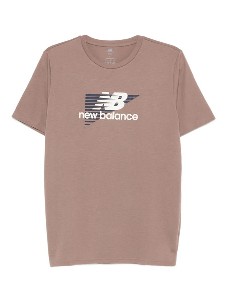  New Balance Logo-print T-shirt - Brown 