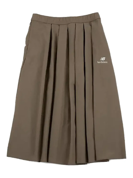  New Balance Pleated Midi Skirt - Brown 