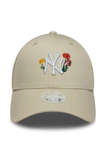  New Era Cap 9forty Floral-embellishment Embroidered-logo Baseball Cap - Neutrals 