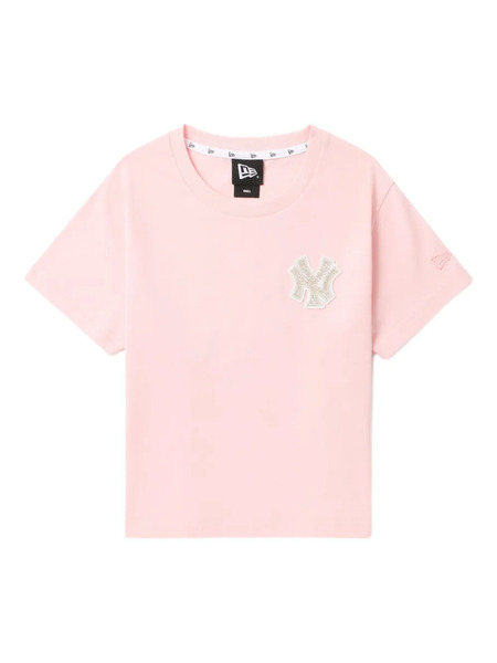  New Era Cap Logo-embellished Crop T-shirt - Pink 