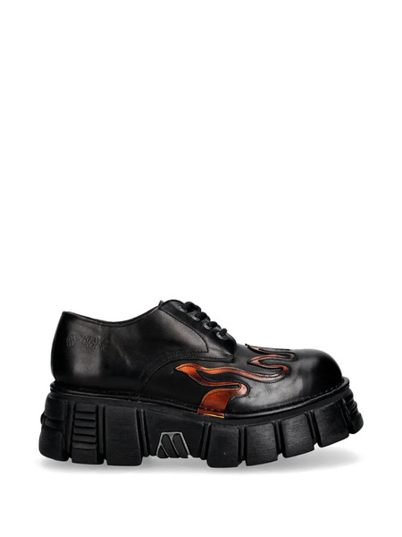  New Rock M-1553c-c2 Flame Platform Boots - Black 