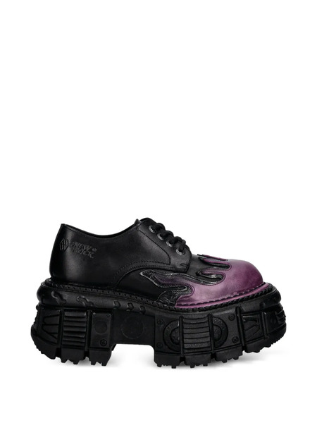  New Rock M-tank1553-c16 Lace-up Platform Boots - Black 