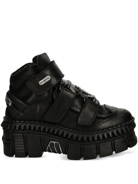  New Rock Strap-detail Platform Sneakers - Black 