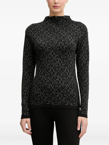  Newland Geometric-pattern Zip-fastening Sweatshirt - Black 