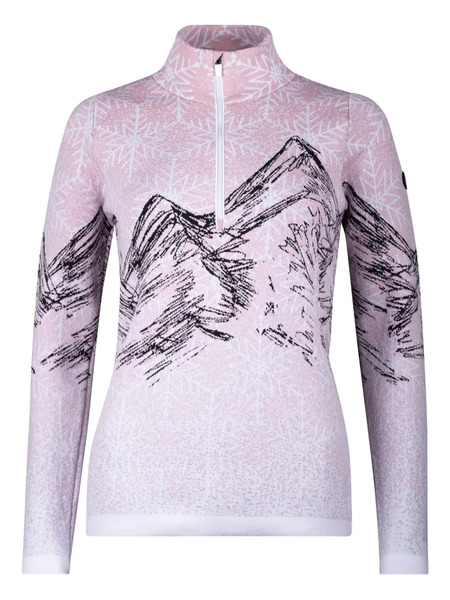  Newland Mountain-print Zip Sweater - Pink 