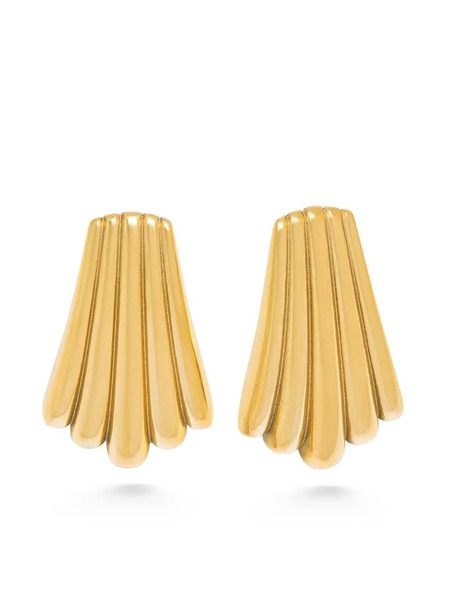  Nialaya Jewelry Calico Shell Earrings - Gold 