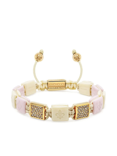  Nialaya Jewelry Ceramic Flatbead Bracelet - Neutrals 