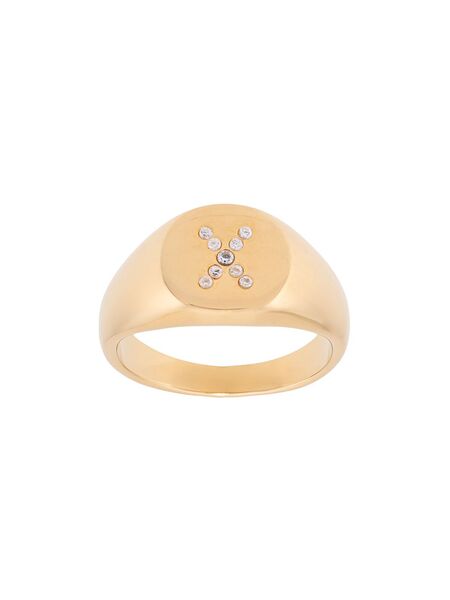 Nialaya Jewelry 10 Year Anniversary Collection Signet Ring - Gold 