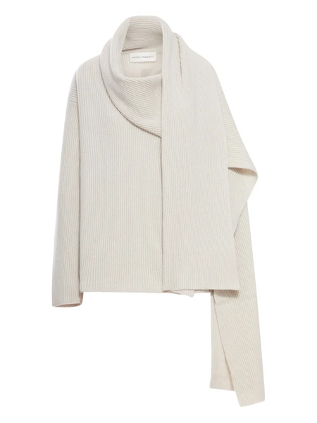  Niccolò Pasqualetti Scarf-detail Jumper - Grey 