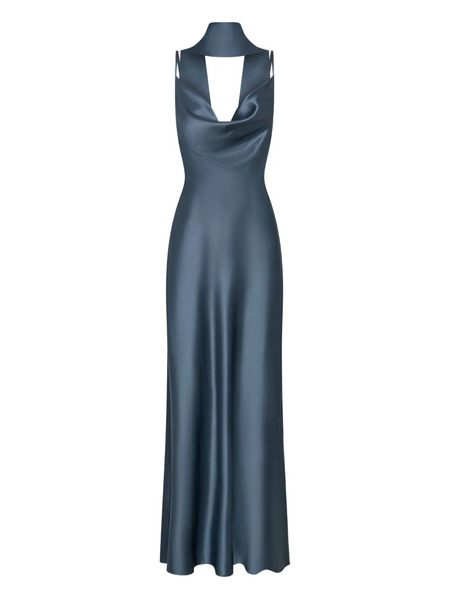  Nicholas Cowl-neck Maxi Dress - Blue 