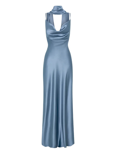  Nicholas Cowl-neck Maxi Dress - Blue 