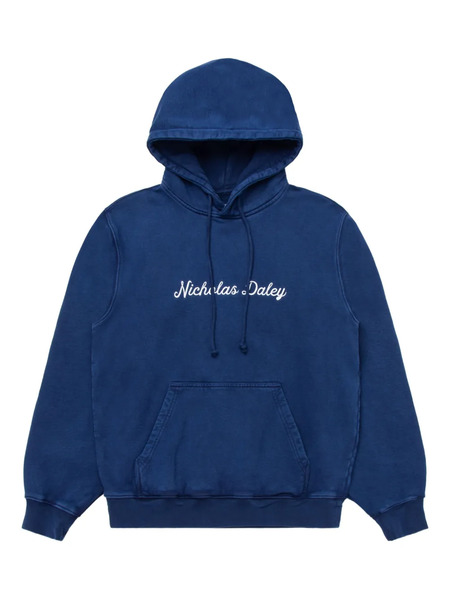  Nicholas Daley Cotton Hoodie - Blue 