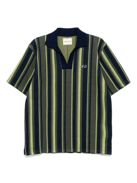  Nicholas Daley Rugby Striped Polo Shirt - Green 