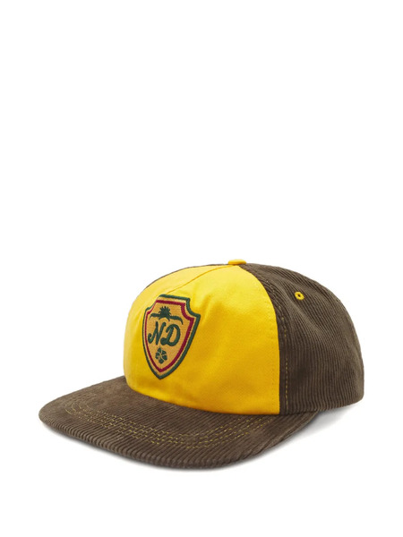  Nicholas Daley Shield Corduroy Colourblock Cap - Brown 