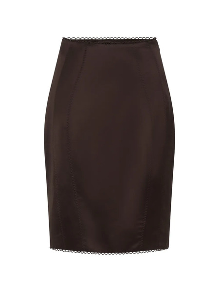  Nicholas Dayane Lace-trim Midi Skirt - Brown 
