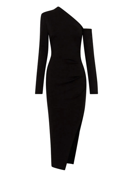 Nicholas Shiloh One-shoulder Slit Dress - Black 