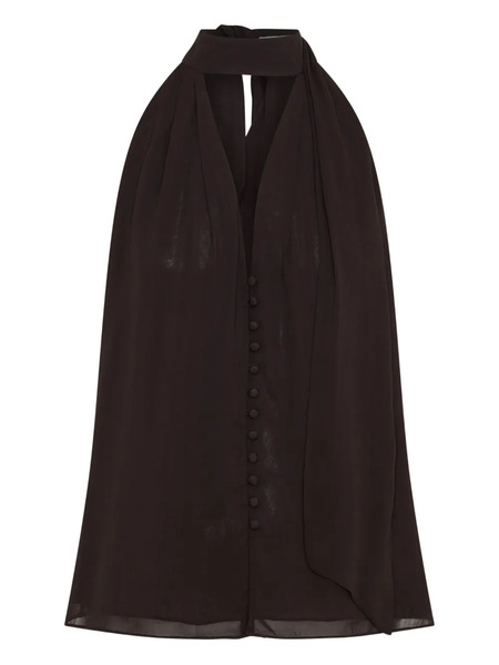  Nicholas Sumira Neck-tie Buttoned Top - Brown 