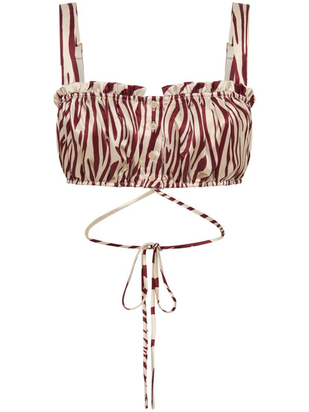 Nicholas Tracy Sleeveless Silk Cropped Top - Neutrals 