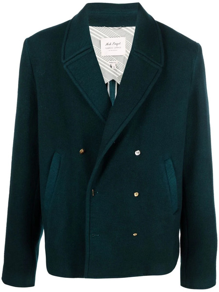  Nick Fouquet Double-breasted Fitted Peacoat - Green 